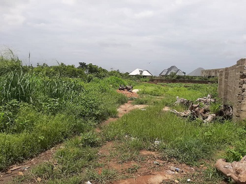 20 plots of land together fenced with gate and warehouse at roofing level located at Industrial Layout for sale