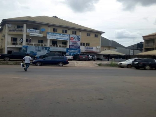 top real estate agent A Modern Plaza With A Big Warehouse, 3 Offices Downstairs &amp; 6 Units Offices Upstairs at Okigwe road Owerri imo state for sale
