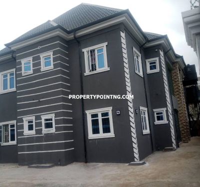 A storey building of 4 flats of 2 bedrooms Irete Malaysia off Onitsha Road Owerri Imo State for sale