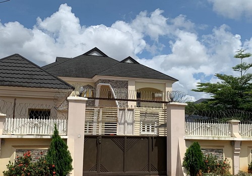 top real estate agent Exquisitely finished New and solid 5 Bedroom Duplex sitting on a 750 square meters plot in serene Egbeada Estate